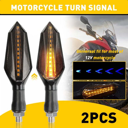 Motorcycle 12-LED Sequential Turn Signal Lamps - 2X Set