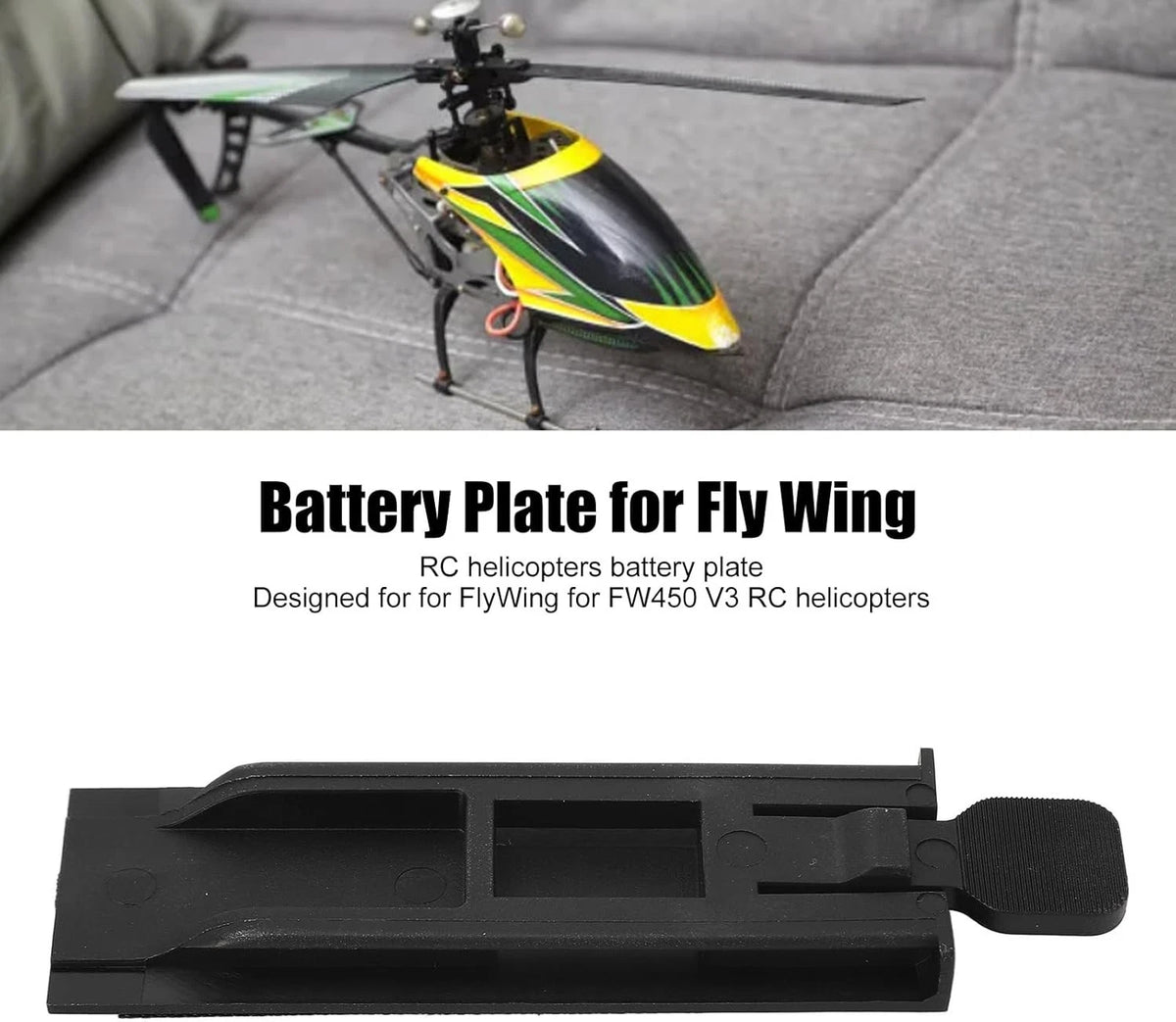 RC Helicopters Battery Install Plate for Flywing FW450 V3