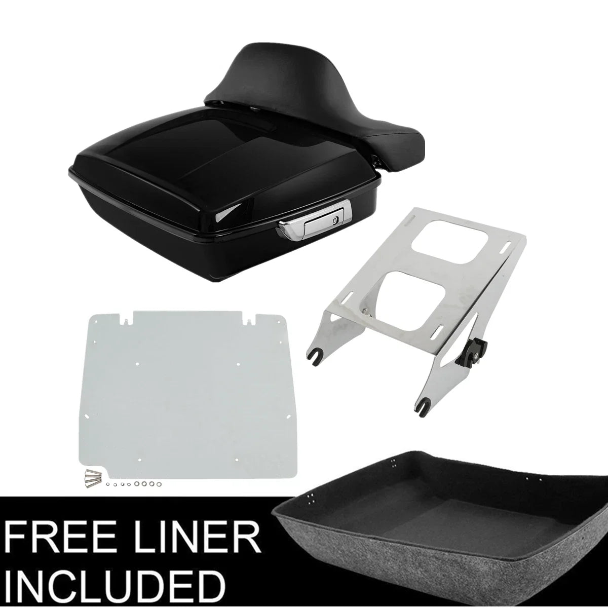 Mount Rack Base Plate Trunk Pad for Harley Road Glide 2014-2026