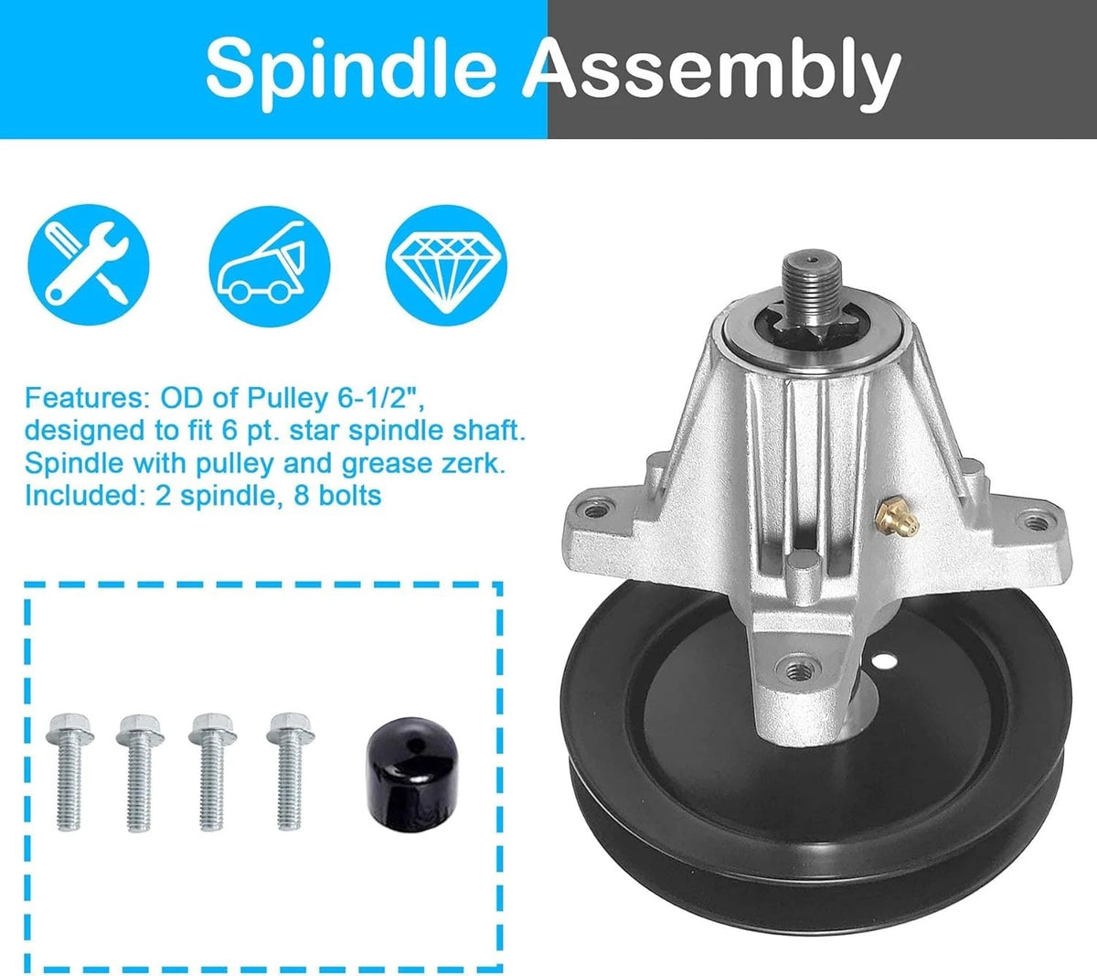 46" Lawn Mower Spindle Assembly for MTD & Cub Cadet (Fits )