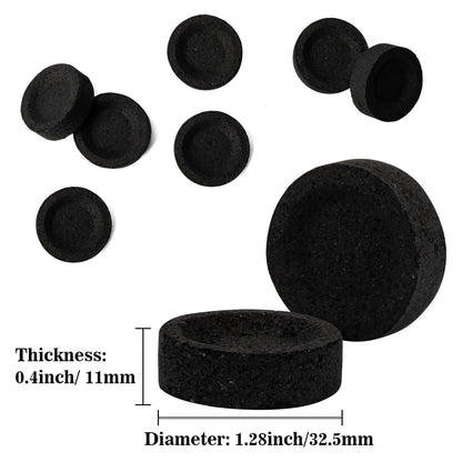 50PCS Incense Charcoal Briquettes - 33mm Diameter, 11mm Thickness, Black