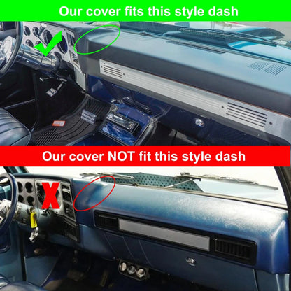 Dash Cover for Chevy Chevrolet (1981–1991) Black Custom Fit
