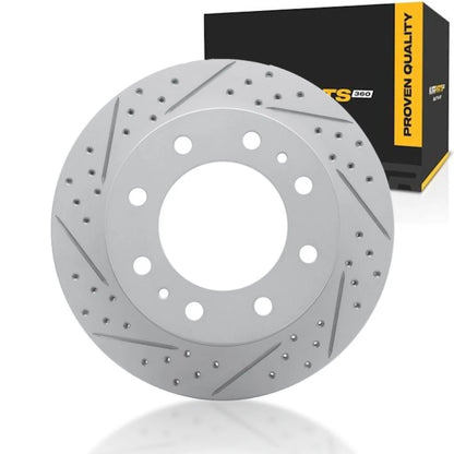 Drilled and Slotted Brake Rotor for Chevy Silverado 2500 HD (2001–2010) ALX-PAU-DF-830-48051L-CLA2