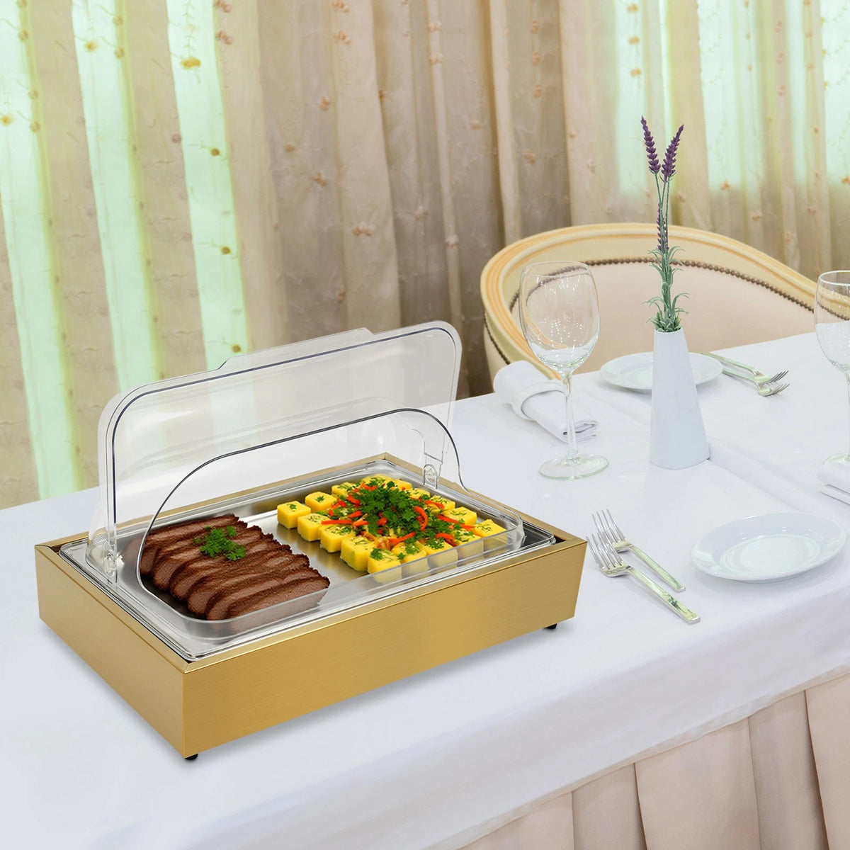 Cooling Food Display Tray for Buffet Serving