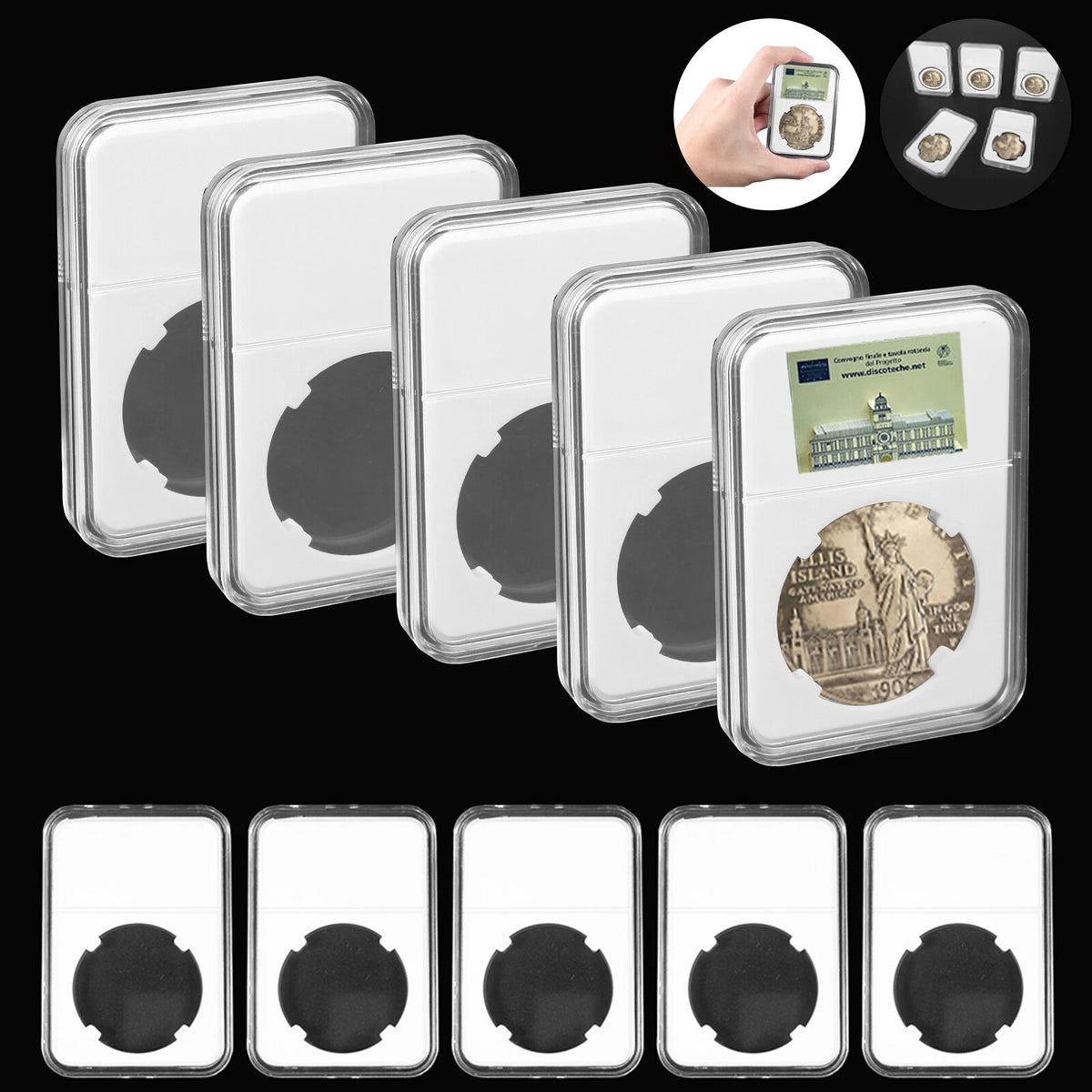 Coin Slab Holder for NGC PCGS Display Storage Box Case Stand (10)