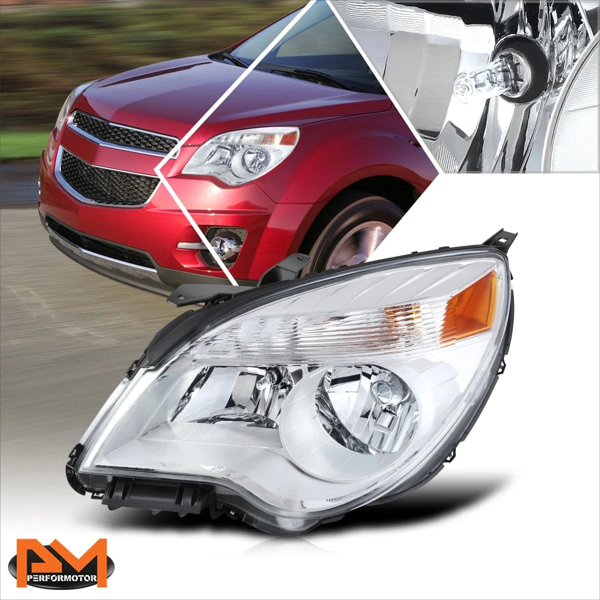 Chrome Driver Side Headlight for 2010-2015 Chevy Equinox LS LT