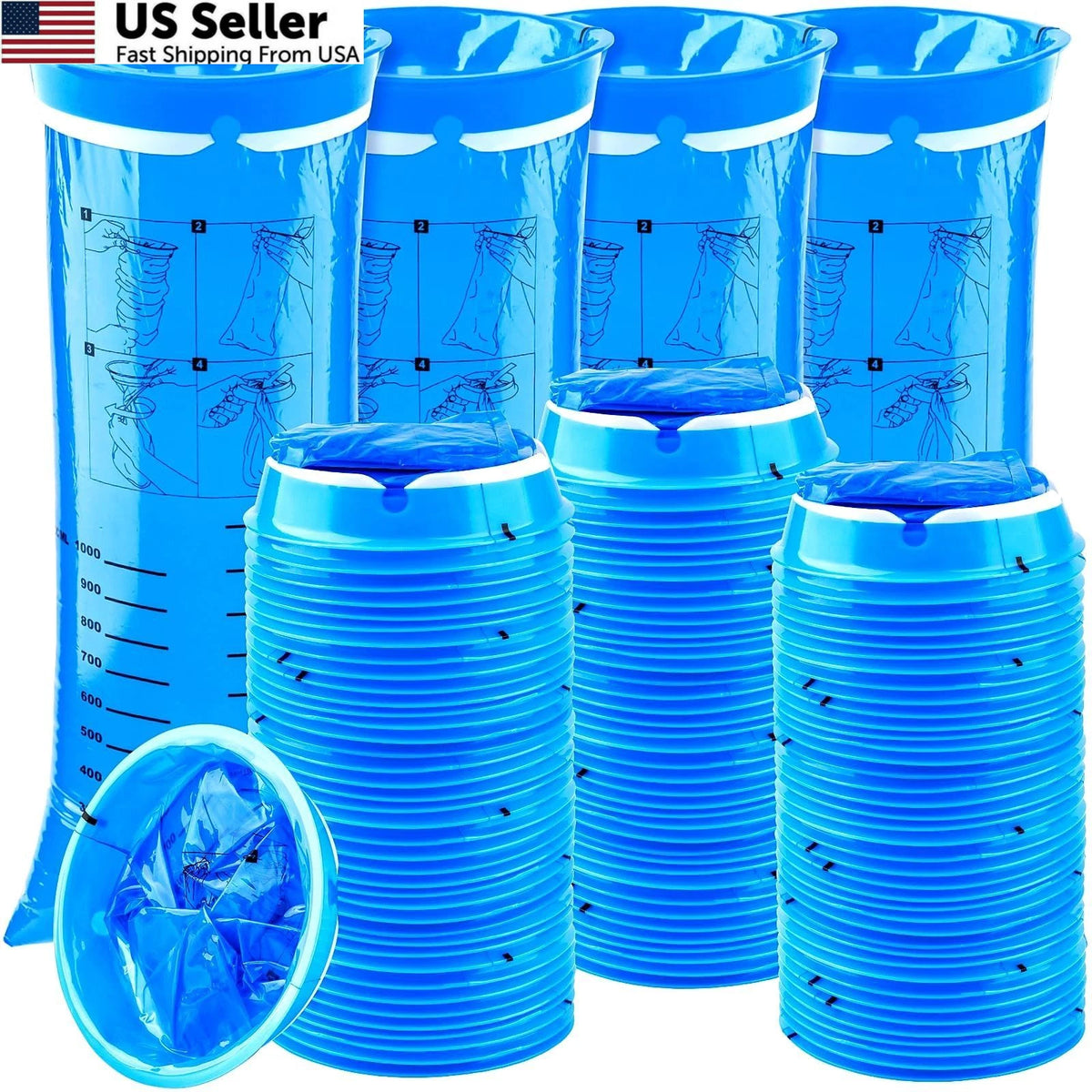 120 Pack Disposable Throw Up Bags for Portable Use