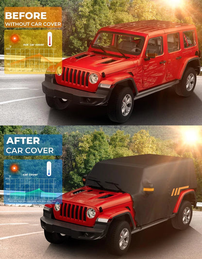 Waterproof 4-Door Cab Cover for Wrangler JK JL Unlimited (2007–2026)