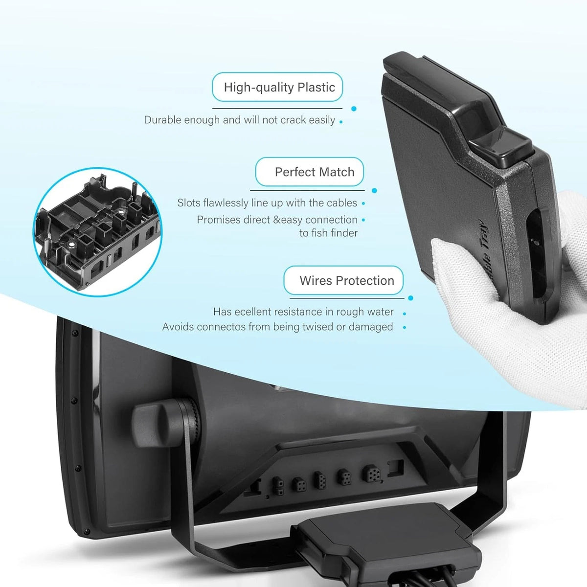 Cable Connector Tray for Humminbird Helix 8/9/10/12 Series (2018–2023)