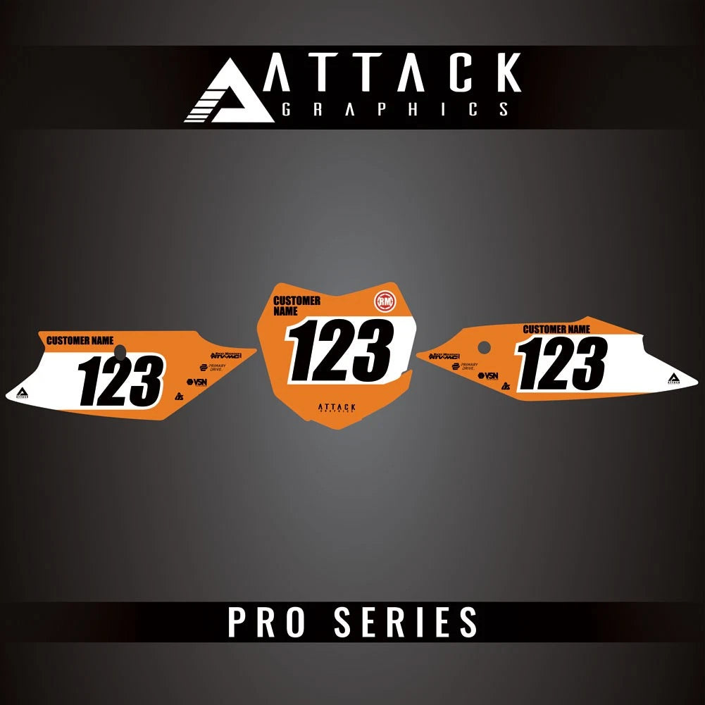 Pro Series Number Plate Backgrounds for KTM (2007) - KTM_F_07_PRO