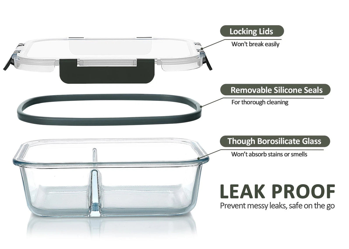 10-Pack Glass Containers for Automotive Use (7.8 x 5.7 x 2.5 inches)