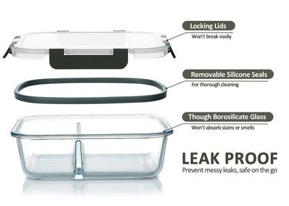 10-Pack Glass Containers for Automotive Use (7.8 x 5.7 x 2.5 inches)