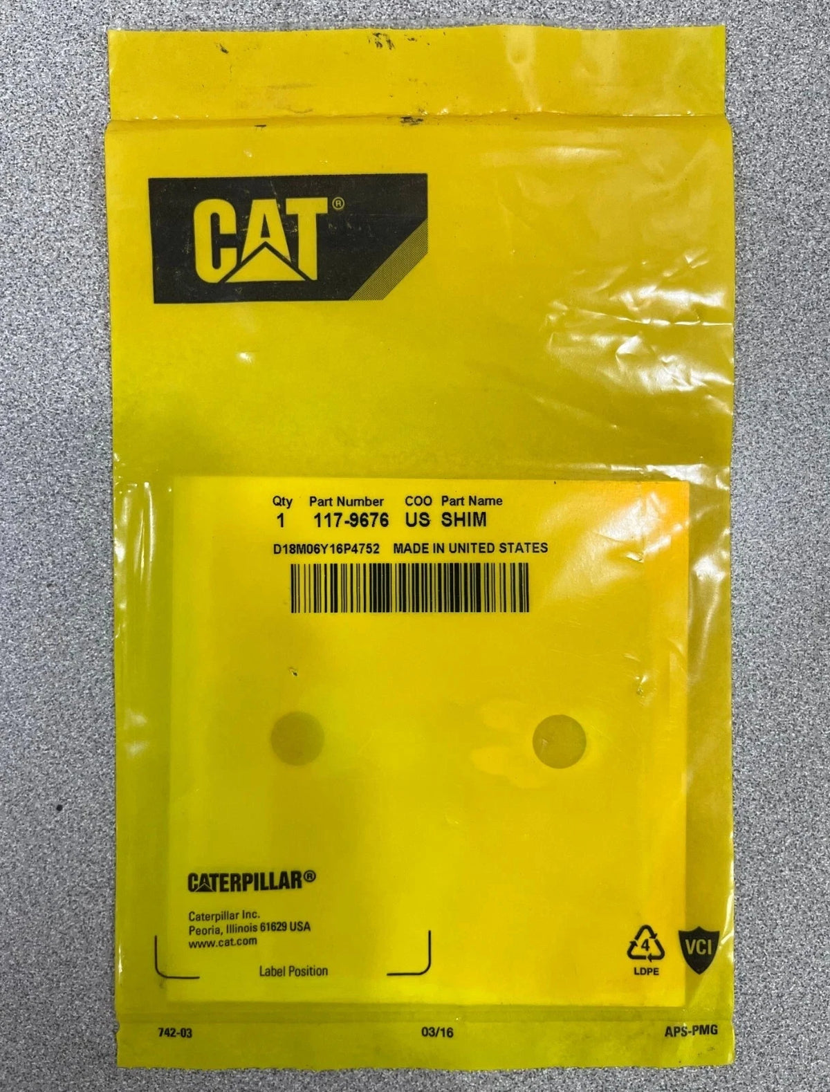 Shim for CAT 117-9676 (OEM)