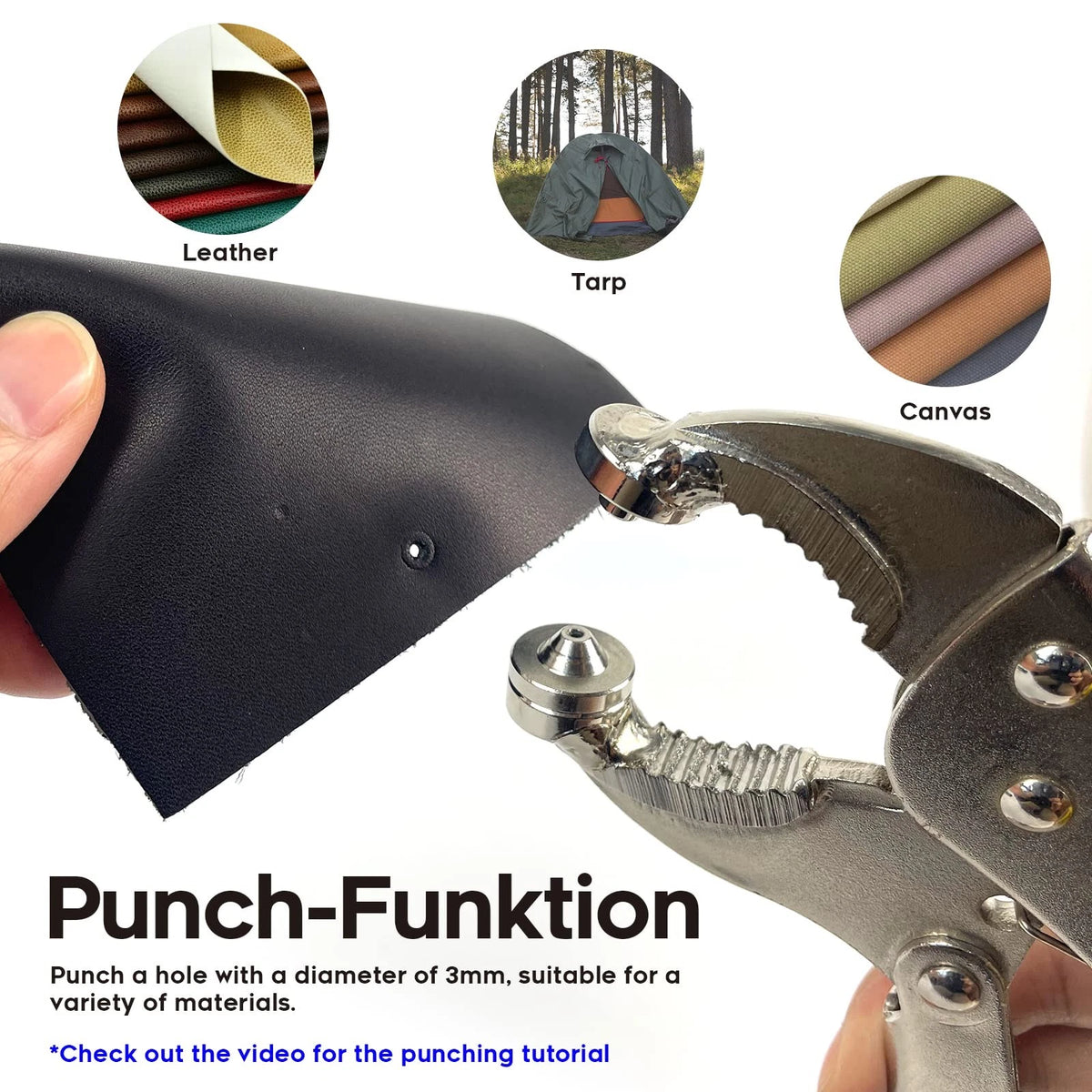 Snap Fastener Tool for Boat Covers (Heavy Duty Setter)