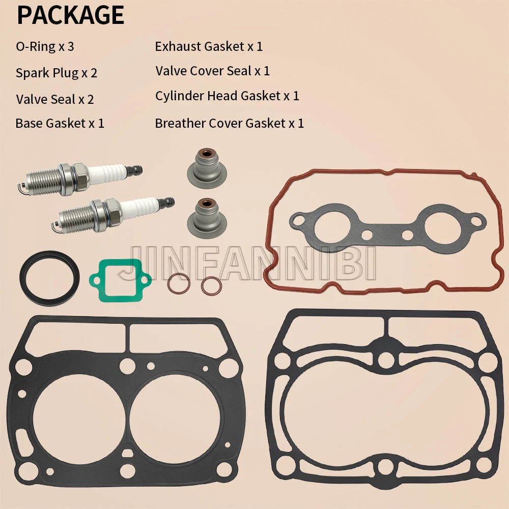Top End Cylinder Gasket Kit & Spark Plug for Polaris Ranger 800 (2009–2014) - 5413874, 5254357, 5247360, 5811511