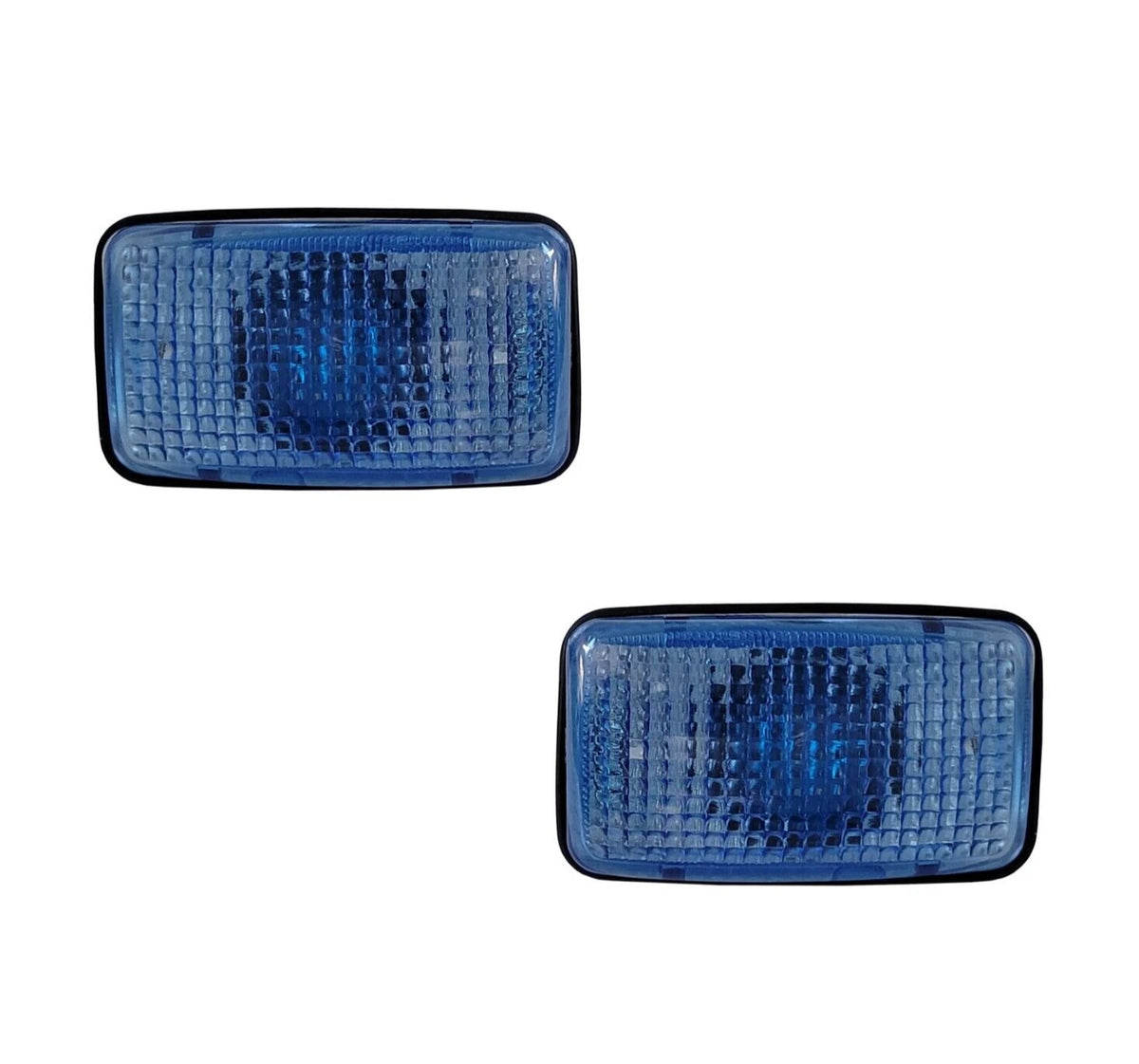 2Pcs Blue Side Fender Marker Lights for Trailer RV Truck (M14B)
