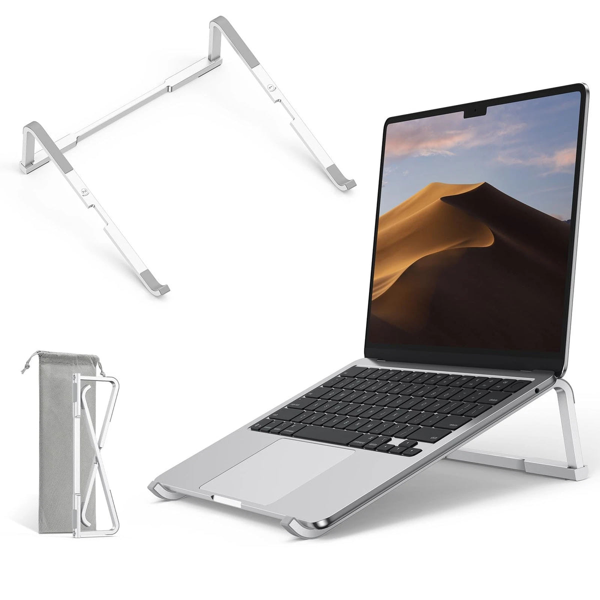 Portable Laptop Stand for Desk (Foldable, Ergonomic)