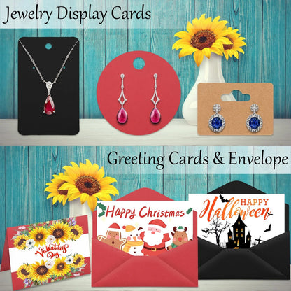 25 Sheets Black Cardstock Paper 8.5" x 11"