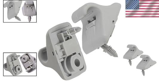 2X Sun Visor Hook Clips for Hyundai (2017–2023) Grey Direct Replacement