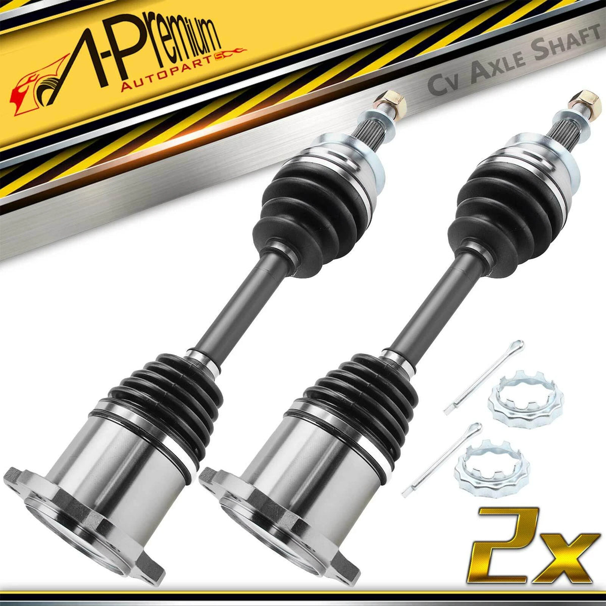 A-Premium Pair Front CV Axle Assy for Dodge Durango Dakota (1997–1999) 4882691, 66-3232
