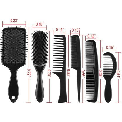 6X Hair Brush Comb Set for Detangling