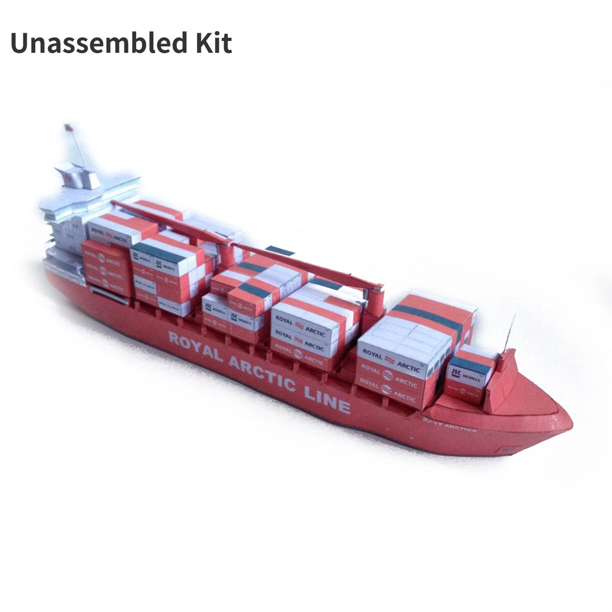 Unassembled Danish Container Ship Mary Arctica Boat Paper Ship