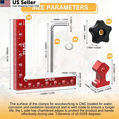 4X Corner Clamp for Woodworking 90 Degree