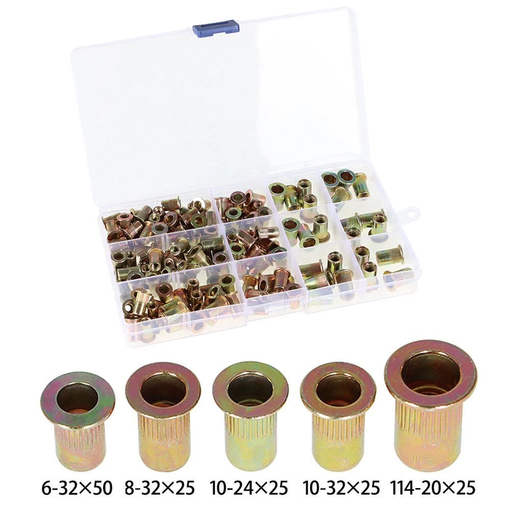 150 PC Rivet Nut Kit Assortment for Various Applications