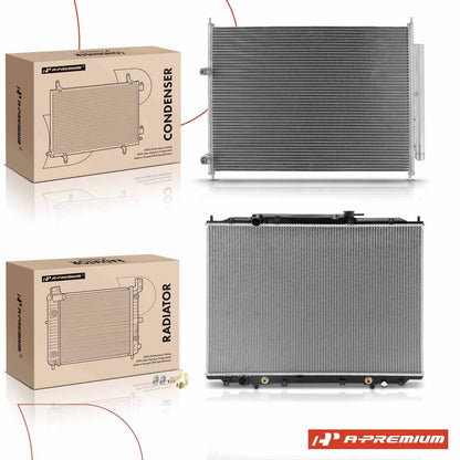 Cooling Kit Set for Honda Ridgeline (2006–2008) - Radiator & AC Condenser, 19010RJEA51, 19010RJEA52