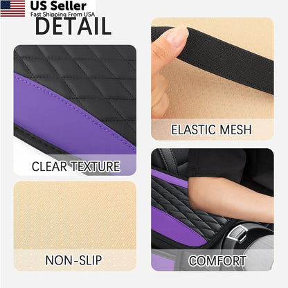 Patchwork Leather Center Console Cover for Universal Fit (12.40x8.07x0.70)