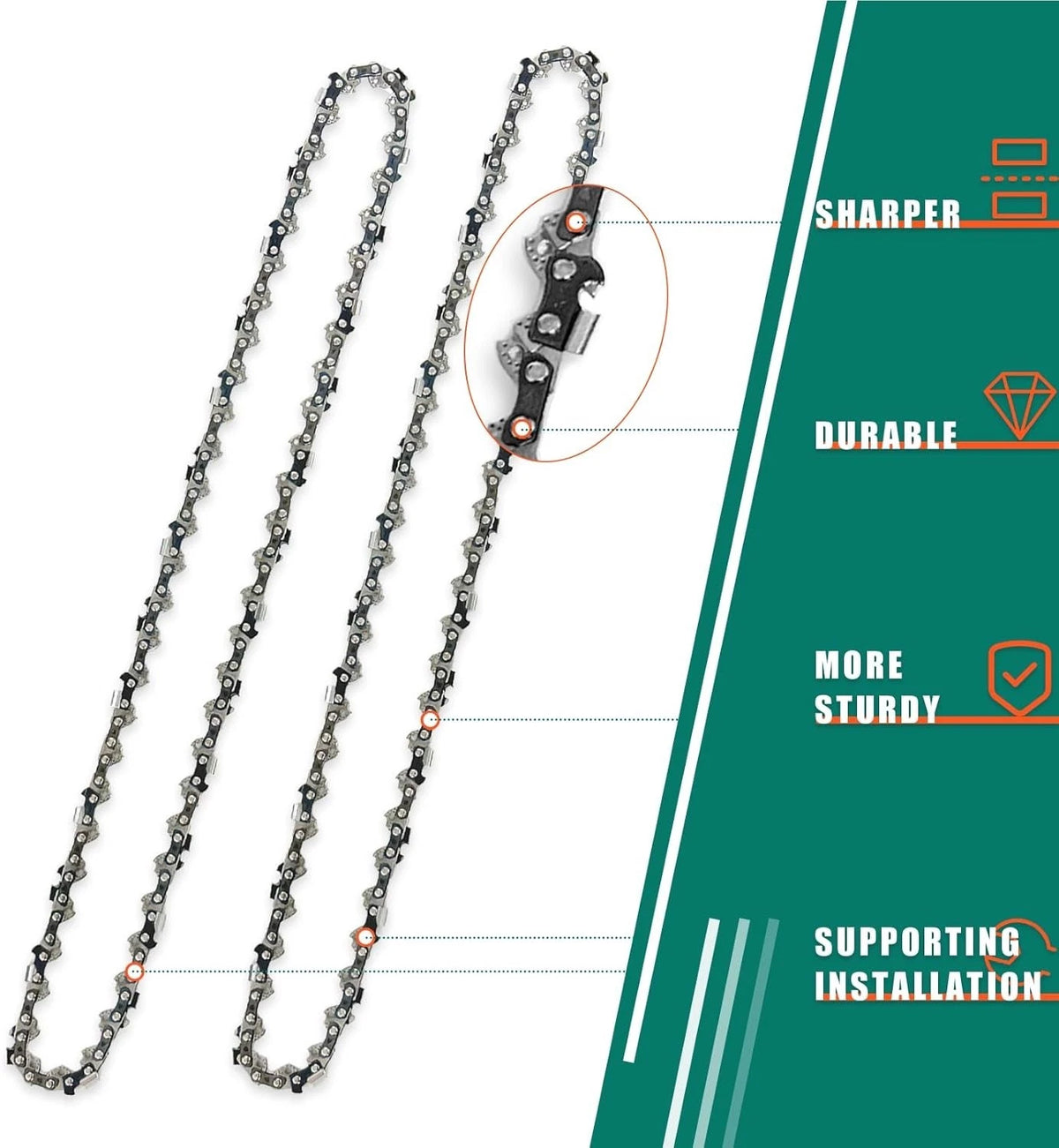 14 Inch Chainsaw Chain for Stihl & More (Compatible)