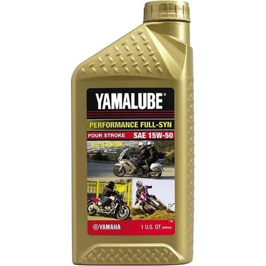 1 Quart Yamalube 15W-50 Full Synthetic Engine Oil LUB-15W50-FS-12