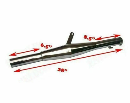 Rocket Exhaust Silencer for Royal Enfield (Compatible, Chrome Plated)