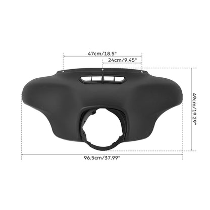 Outer Batwing Fairing in Matte Black for 2014-2024 Harley Electra Glide