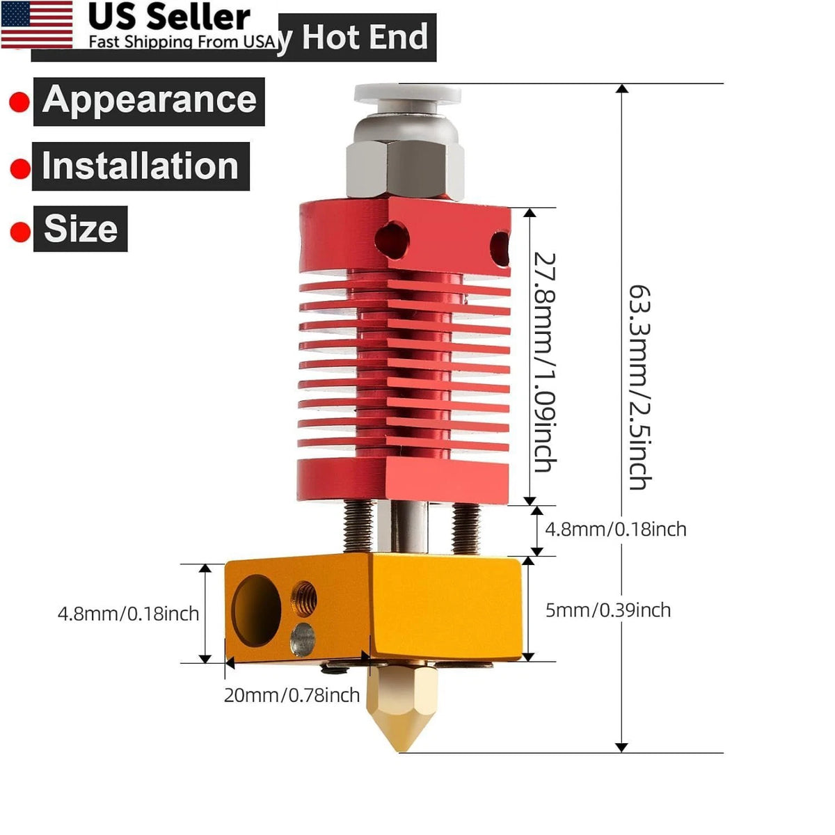 Ender 3 Hotend Upgrade for Creality Ender 3 (2018–2023)