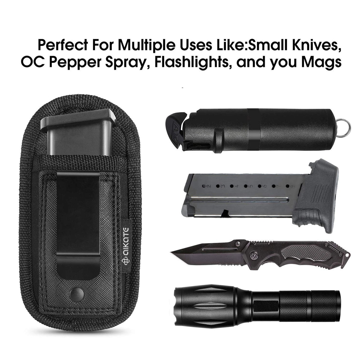 2 Pack Universal Magazine Pouch for Concealed Carry 9mm .40