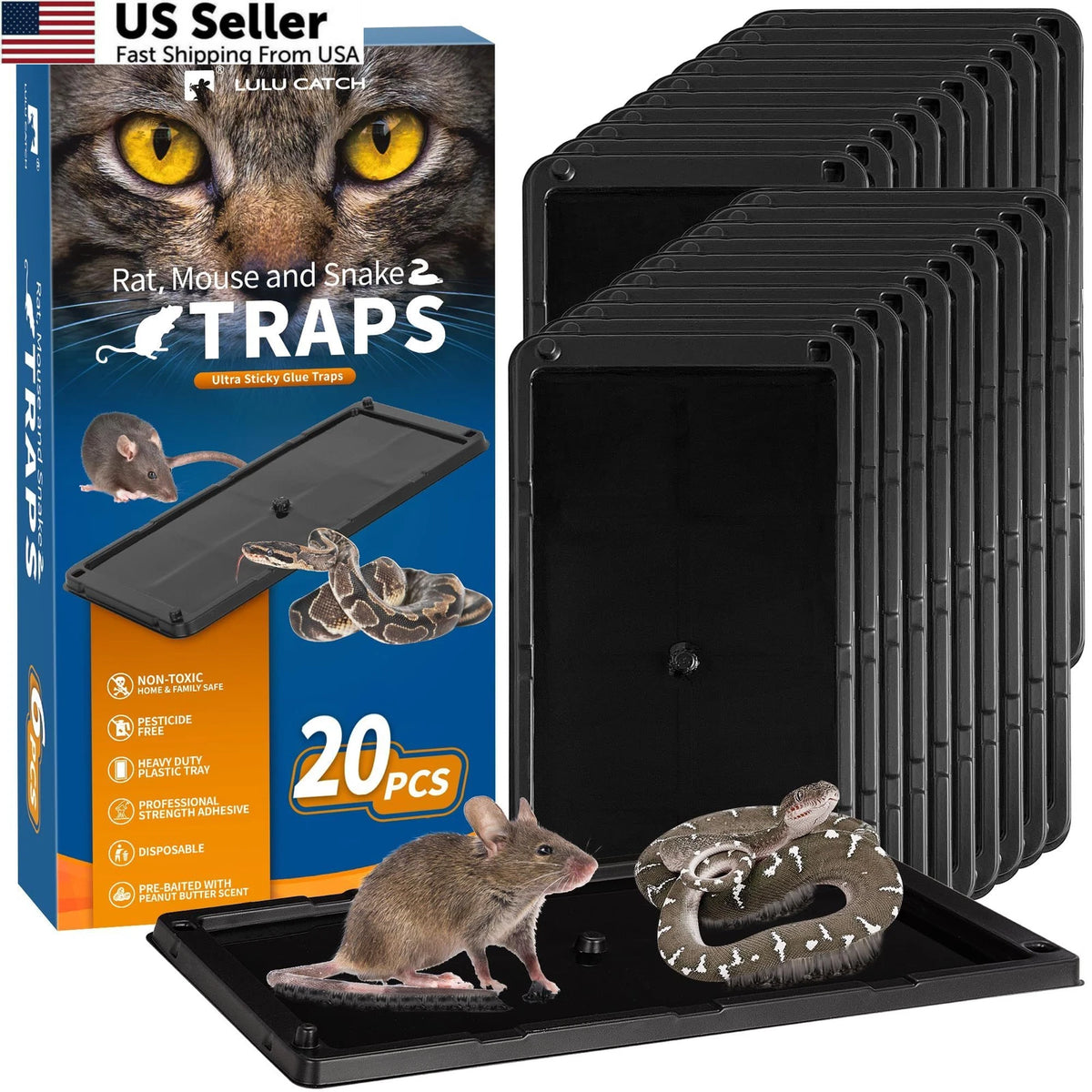 20 Pack Sticky Mouse Trap for Home Use (No Specific Part Numbers)