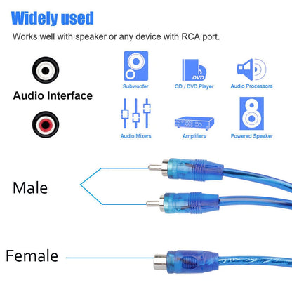 8Pcs RCA Y Splitter Audio Jack Cable Adapter for