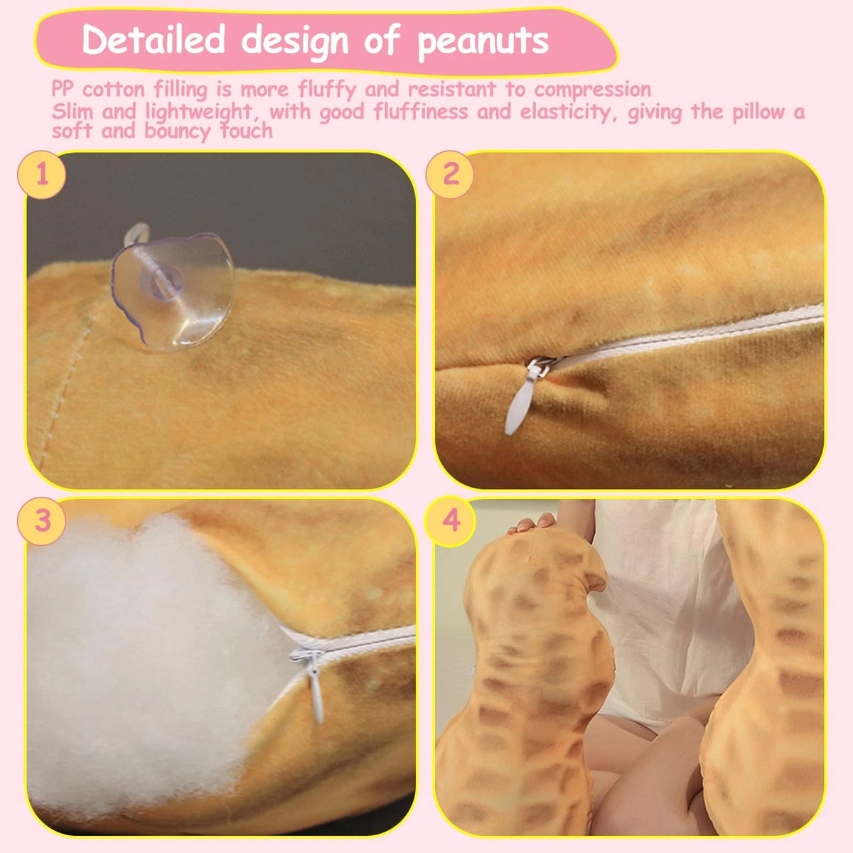 17.7” Peanut Stuffed Animal Plush for Kids (3D Simulation)