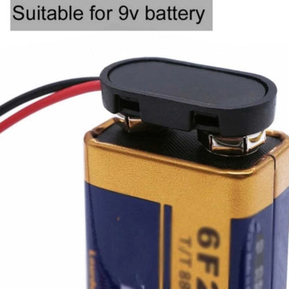 100pcs 9V Battery Connector Snap Clip with 15cm Wire Lead Holder