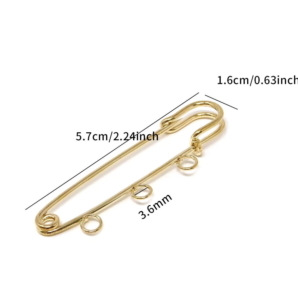 10PCS Heavy Duty Safety Pins Brooch 5.7cm for Blankets