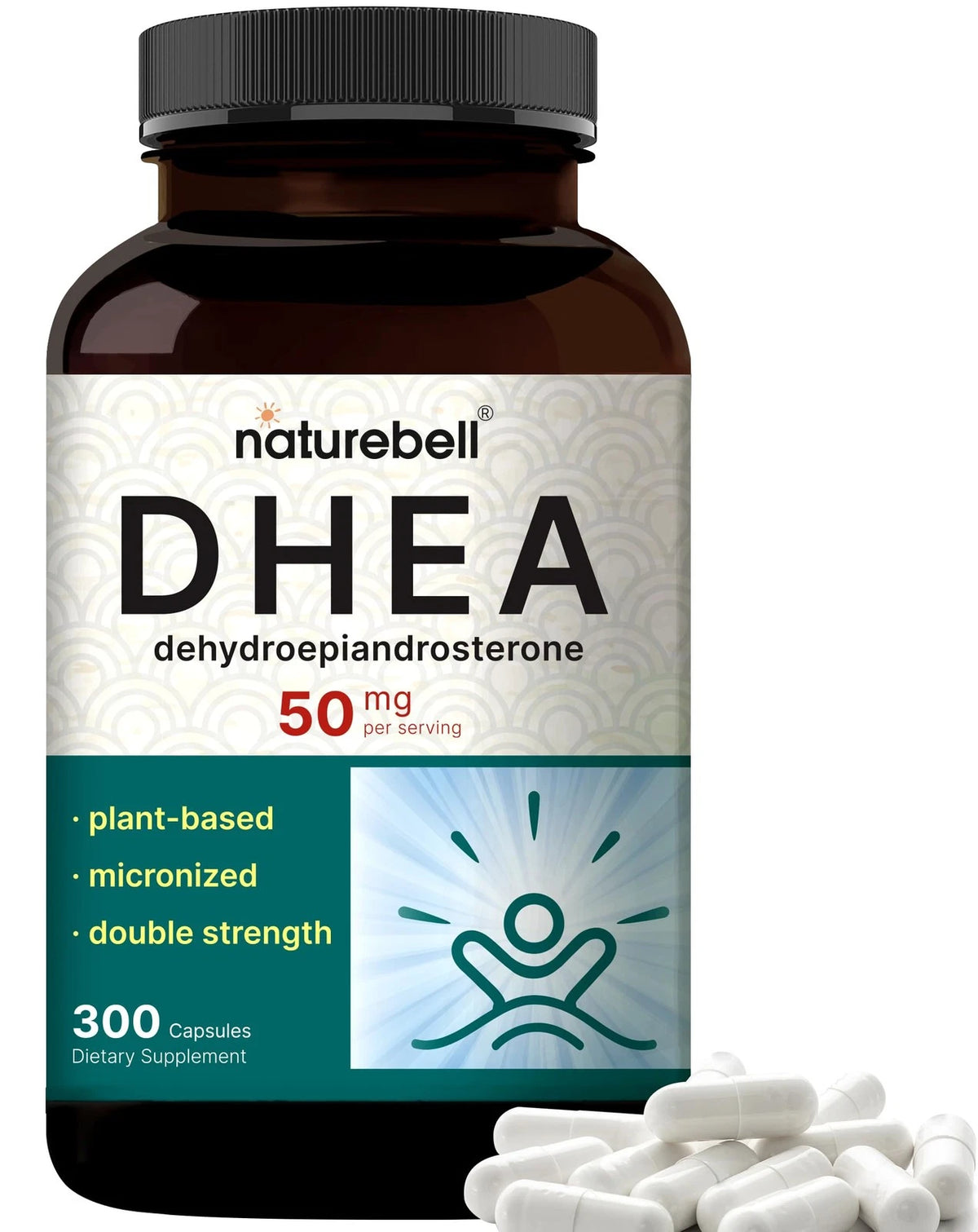 DHEA 50mg Capsules for Men & Women (300 Count)