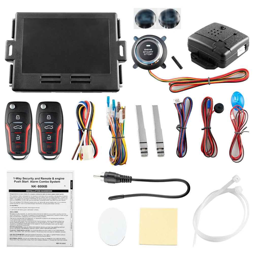 Keyless Entry Remote Starter Kit for Car SUV (12V)