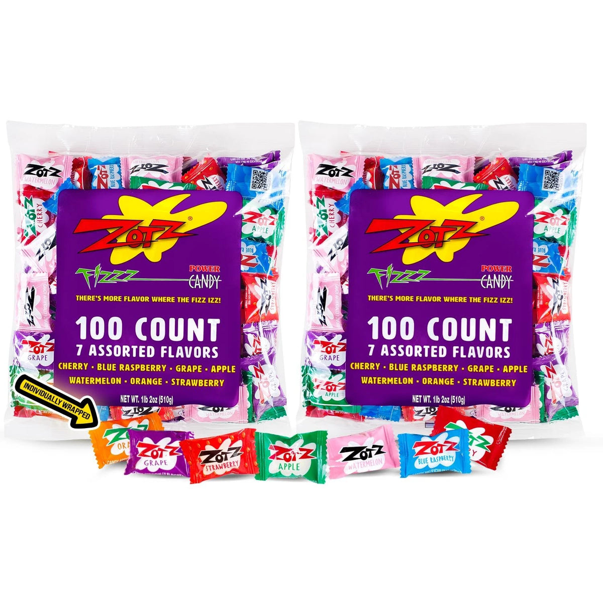 Fizzy Sour Candy Bulk - Retro Italian Hard Candy (Individually Wrapped)