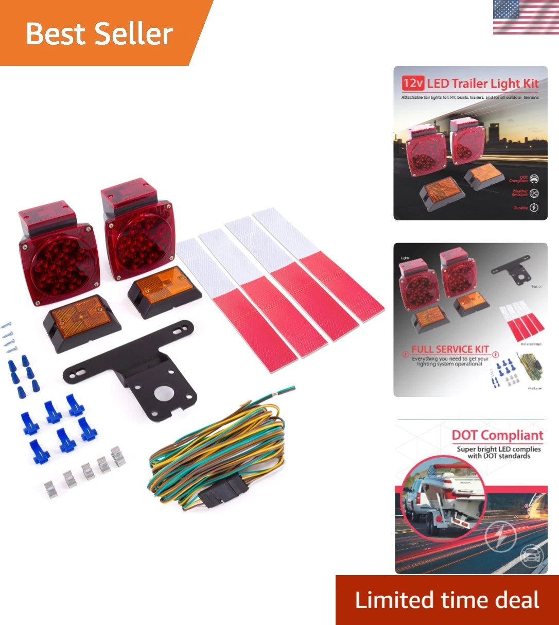12V LED Trailer Lighting Kit for Safety (Complete Submersible Solution)