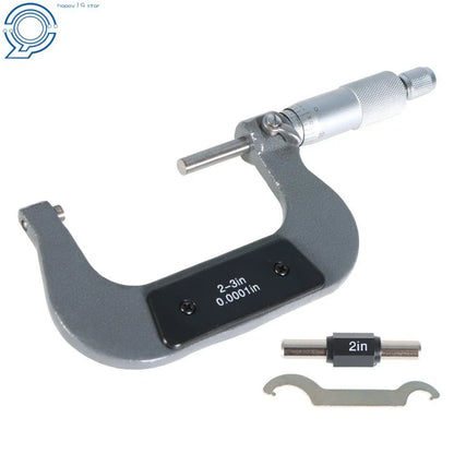 Precision Machining 2-3" Outside Micrometer - Carbide Tips Included