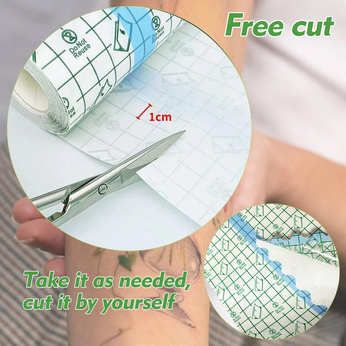 Tattoo Aftercare Bandage Roll 6" x 2 Yard - Waterproof Second Skin Cover