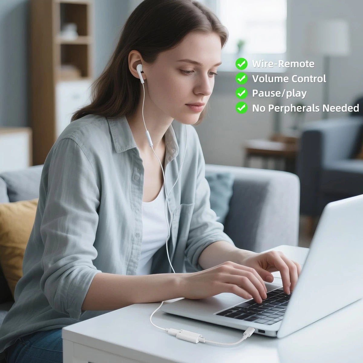 USB C to Lightning Audio Adapter for Various Devices (No Specific Years)
