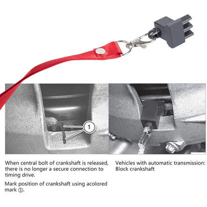 Red Flywheel Holder Locking Tool 118660 for BMW N20 N26 N55 (2011–2020)
