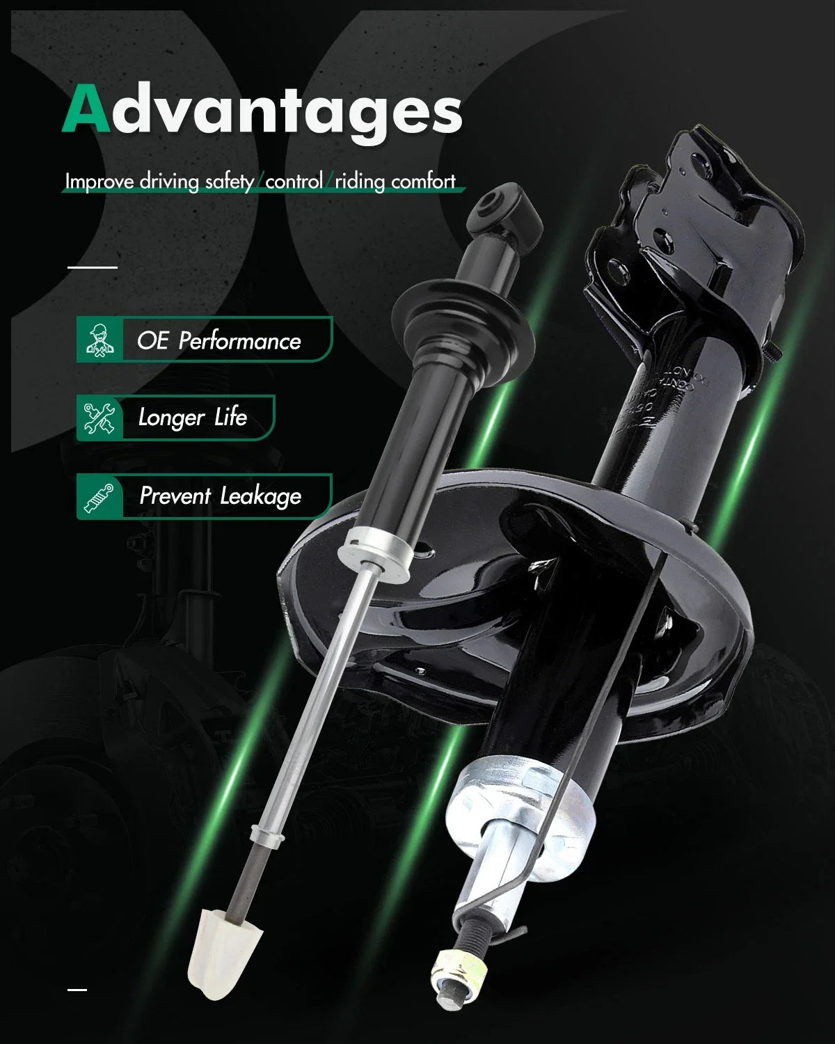 Front Rear Shocks Struts for Mitsubishi Outlander (2003–2004)